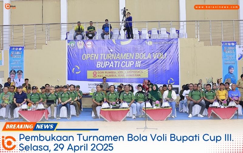 Dukung Olahraga, Bupati Bombana Resmikan Turnamen Bola Voli Bupati Cup III | beraninews.com 2 Bupati Bombana Resmikan Turnamen Bola Voli Bupati Cup III