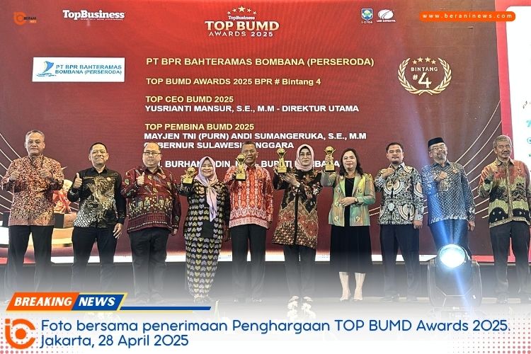 Dari Bombana untuk Indonesia: Bupati Bombana Ukir Prestasi Nasional, raih TOP Pembina BUMD Awards 2025 | beraninews.com 3 Bupati bombana 3