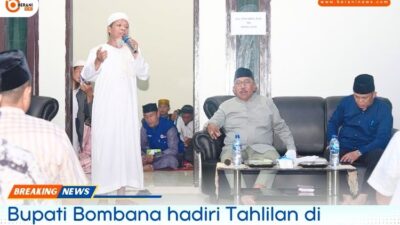Bupati bombana hadiri tahlilan Drs. Man Arfa