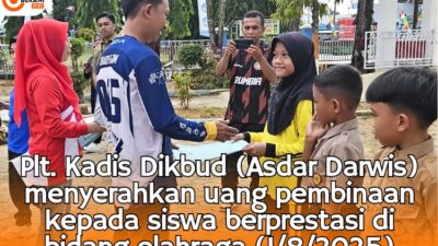 Belasan Siswa Bombana Terima Uang Pembinaan Usai Torehkan Prestasi Olahraga