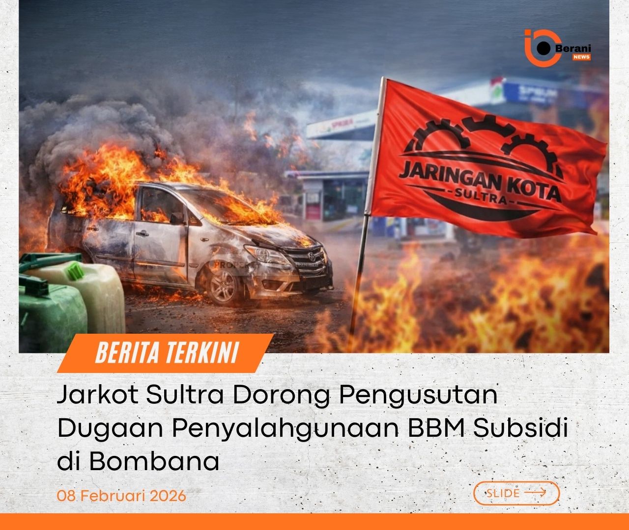 Jarkot sultra, penyalahgunaan BBM subsidi Bombana,