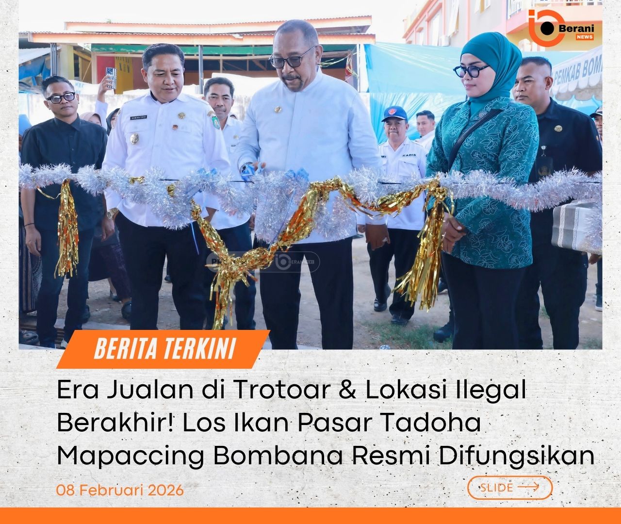 Los Ikan Pasar Tadoha Mapaccing Bombana Resmi Dibuka, Pemda Tegas Tertibkan Pedagang Trotoar & Lokasi Ilegal 1 Los Ikan Pasar Tadoha Mapaccing Bombana resmi dibuka