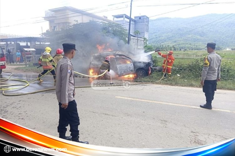 Mobil Terbakar SPBU Rumbia