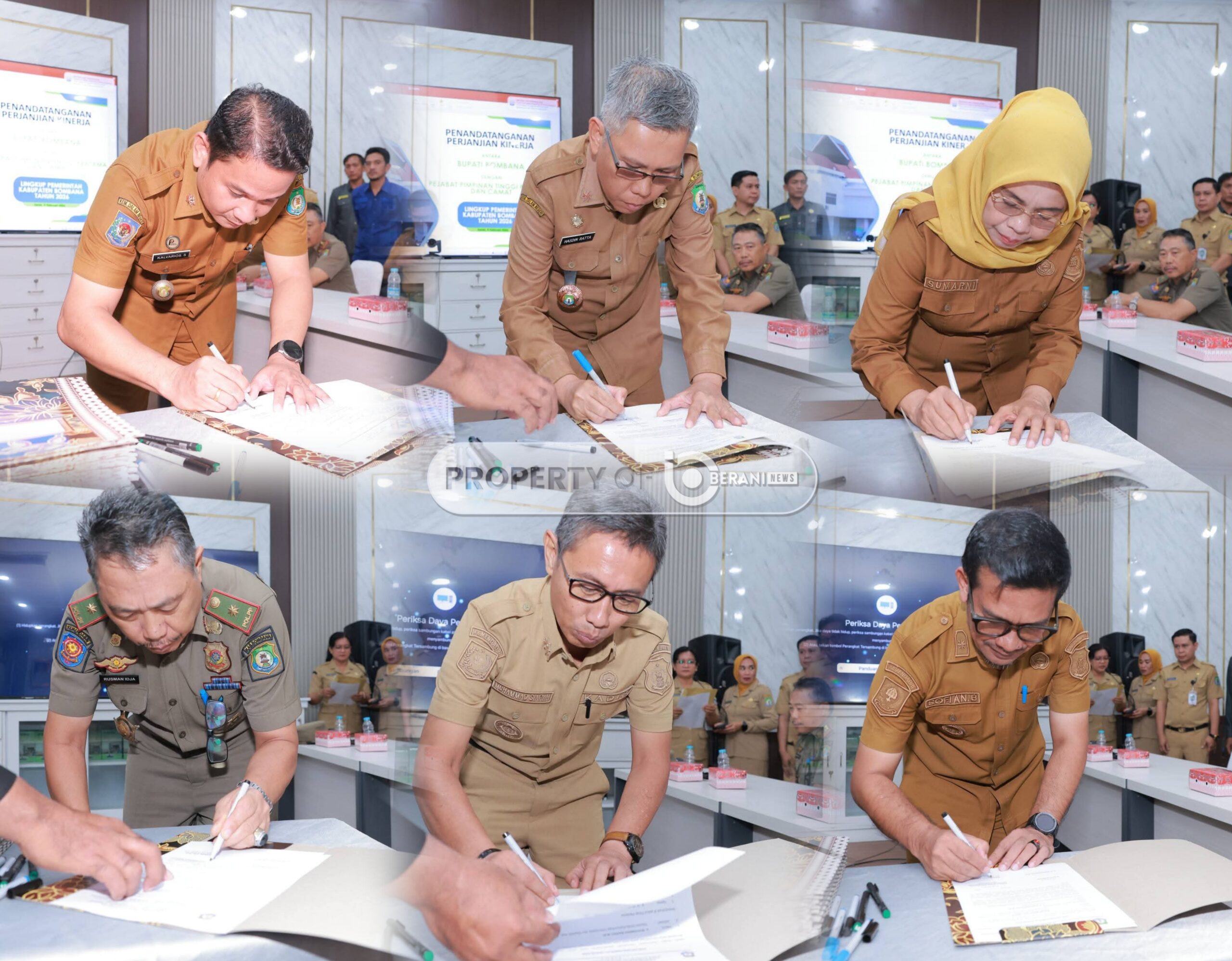 Pemkab Bombana Teken Perjanjian Kinerja AKIP 2026