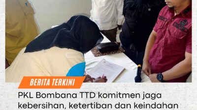 Ramadhan Tertib, PKL Bombana TTD Komitmen Jaga Kebersihan,