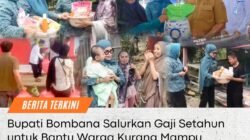 BUPATI BOMBANA SALURKAN GAJI SELAMA SETAHUN UNTUK WARGA KURANG MAMPU