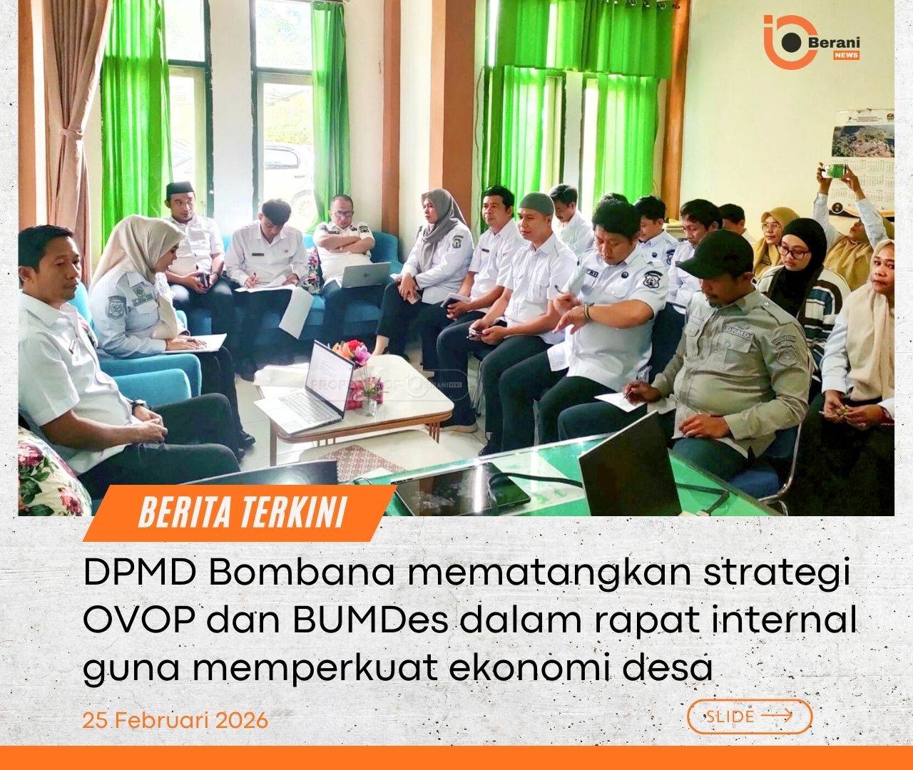 DPMD Bombana Matangkan Strategi OVOP dan BUMDes dalam Rapat Internal