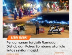 Tarawih Lebih Khusyuk, Dishub dan Polres Bombana Turun Langsung Atur Lalu Lintas