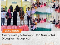 Aksi Sosial Hj Fatmawati Kasim Marewa, Bagikan 100 Nasi Kotak Setiap Hari