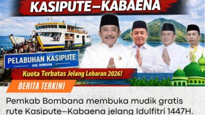 PEMKAB BOMBANA BUKA PROGRAM MUDIK GRATIS JELANG IDUL FITRI 1447H