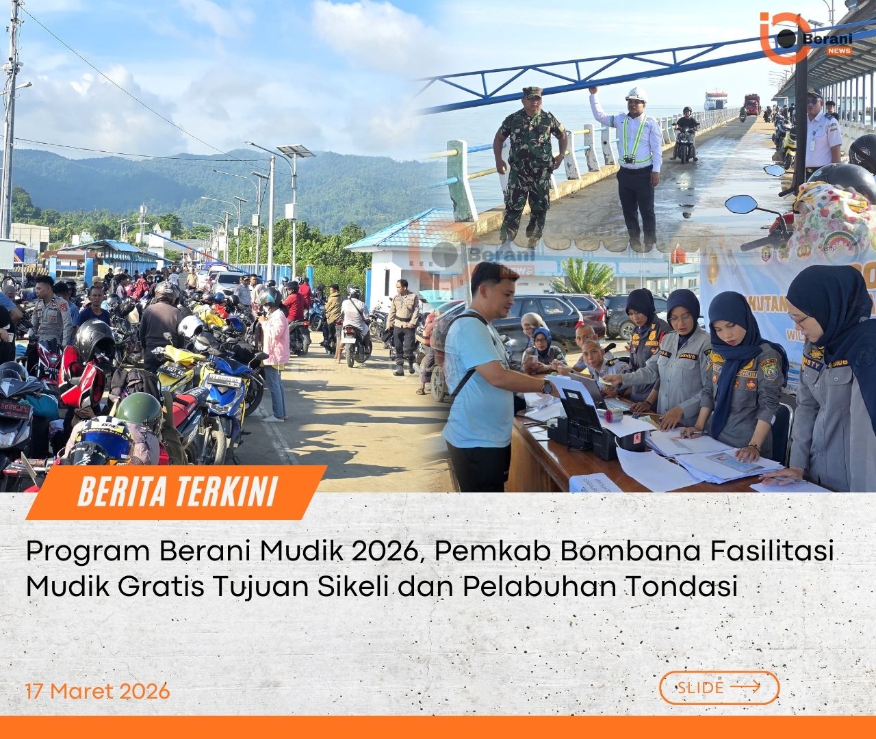 berani mudik 2026, pemkab bombana, dishub bombana, mudik gratis,