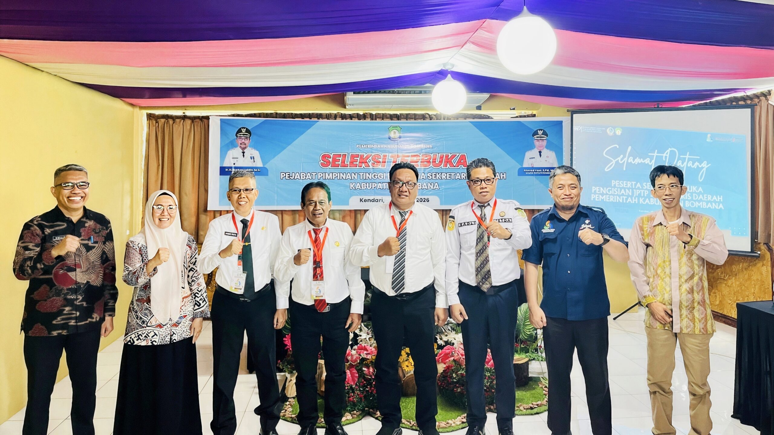 Empat Calon Sekda Bombana Jalani Tes Leaderless dan Wawancara Kompetensi dalam Tahapan Asesmen Seleksi Terbuka JPTP 3 calon sekda bombana