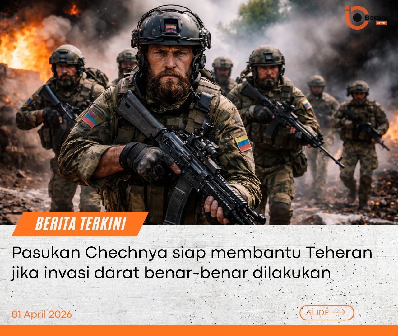 Pasukan Chechnya Siap Bela Iran