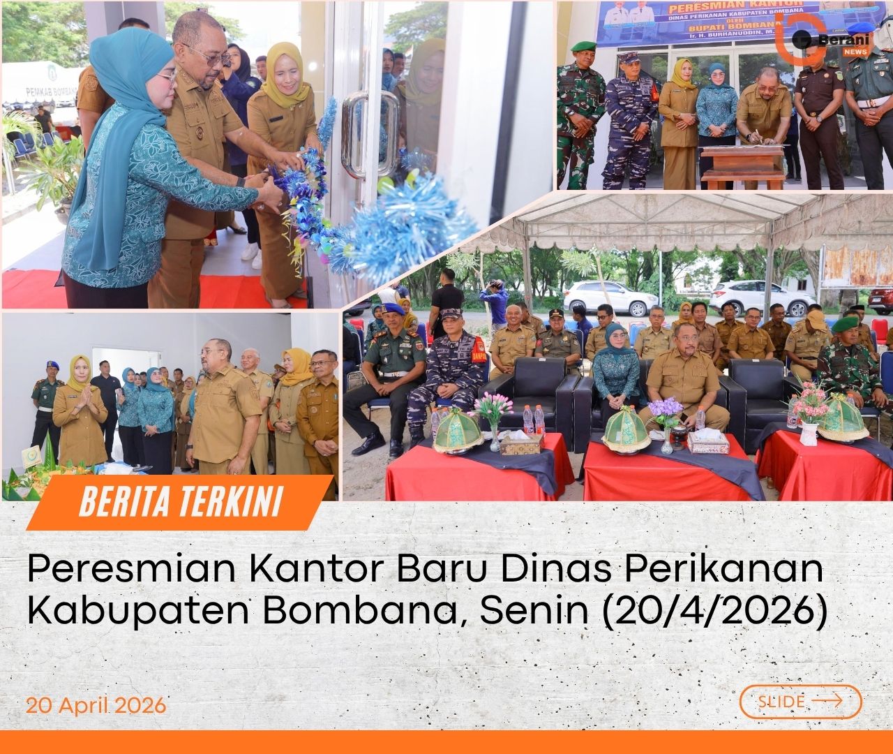 RENCANA BESAR BUPATI BOMBANA UNTUK NELAYAN TERUNGKAP DI PERESMIAN KANTOR BARU DINAS PERIKANAN