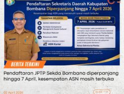 SELEKSI SEKDA BOMBANA DIPERPANJANG HINGGA 7 APRIL 2026, KESEMPATAN ASN MASIH TERBUKA