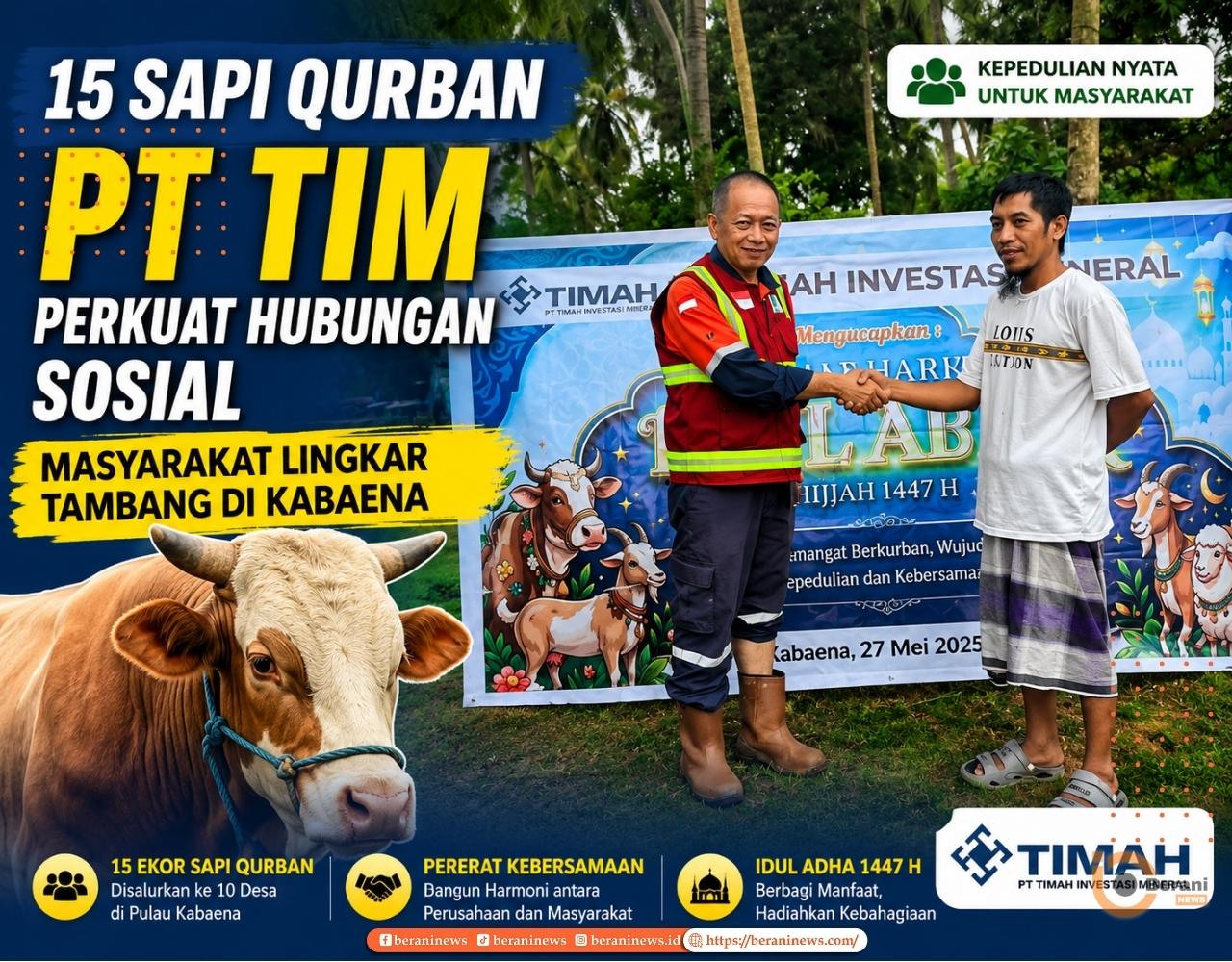 15 Sapi Qurban PT TIM Perkuat Hubungan Sosial Masyarakat Lingkar Tambang di Kabaena 3 15 Sapi Qurban PT TIM Perkuat Hubungan Sosial Masyarakat Lingkar Tambang di Kabaena