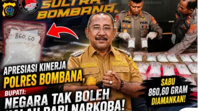 Apresiasi Kinerja Polres Bombana, Bupati: Negara Tak Boleh Kalah dari Narkoba