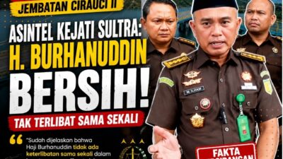 Asintel Kejati Sultra H. Burhanuddin Bersih Dari Kasus Cirauci