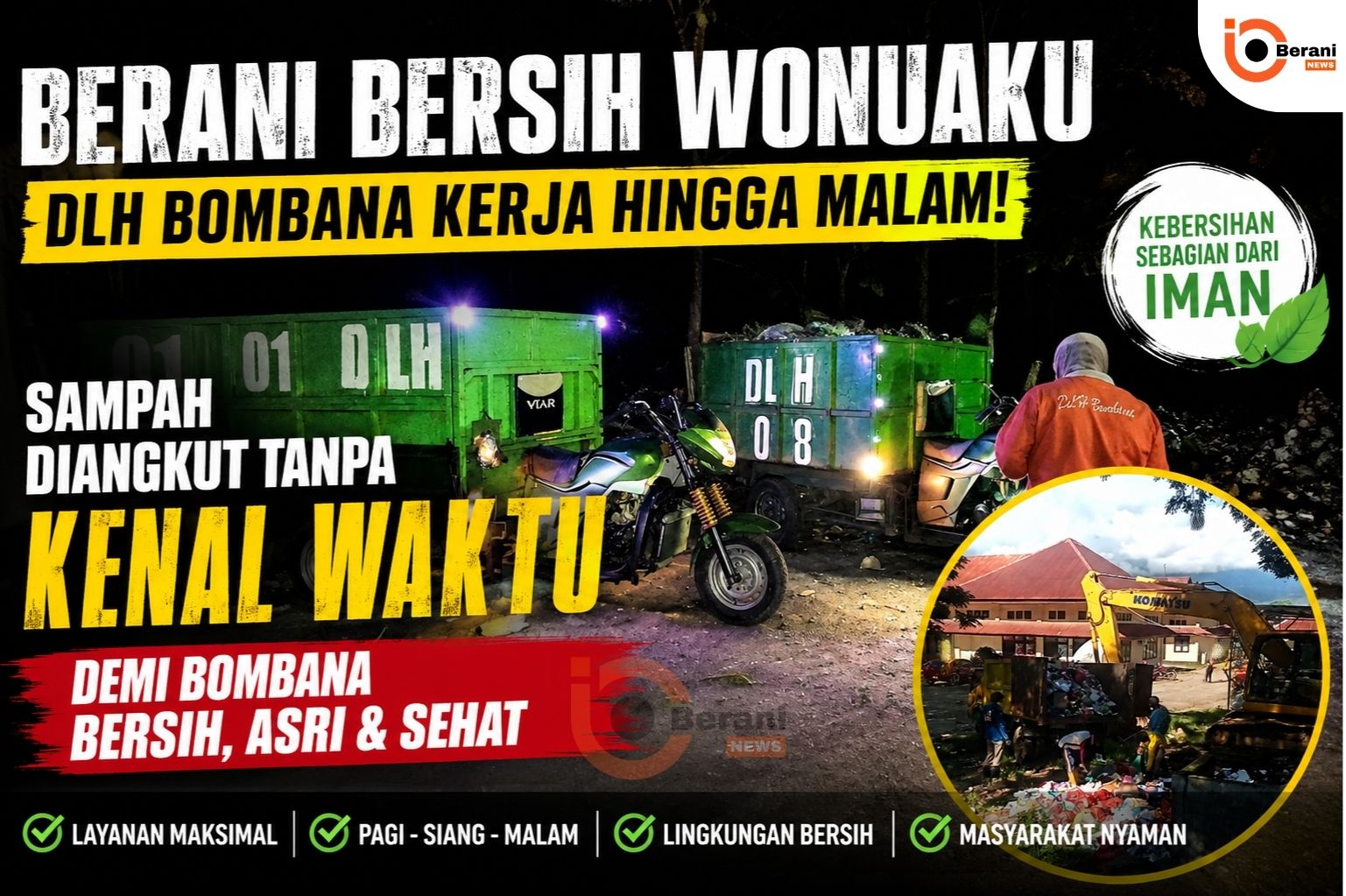 DLH Bombana Maksimalkan Pelayanan Kebersihan Hingga Malam Hari 1 DLH Bombana Maksimalkan Pelayanan Kebersihan Hingga Malam Hari