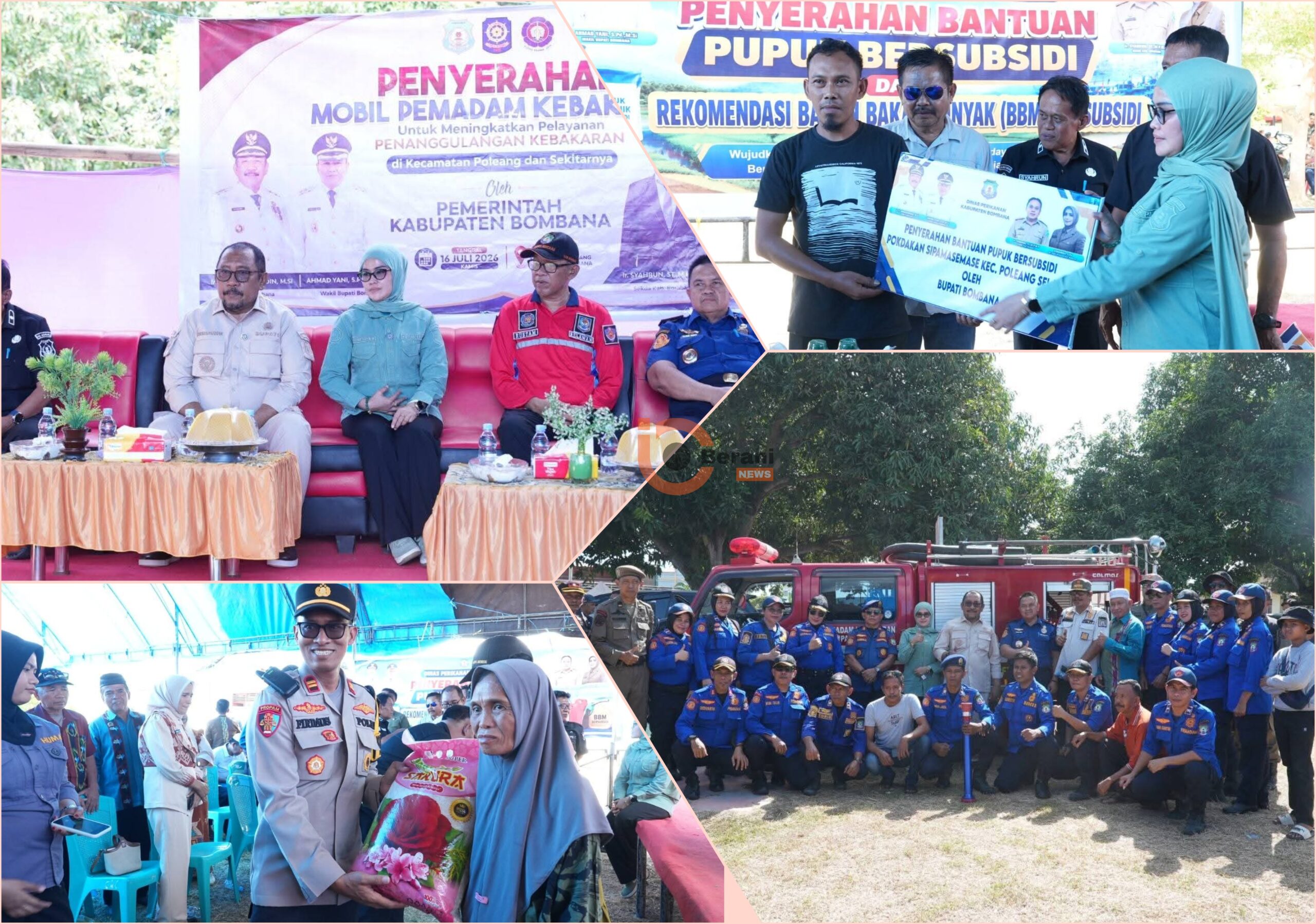 Damkar, Bansos dan Pupuk Bersubsidi di Poleang