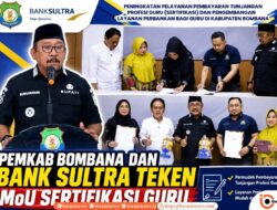 MoU Disdikbud-Bank Sultra Permudah Pembayaran Sertifikasi Guru di Bombana