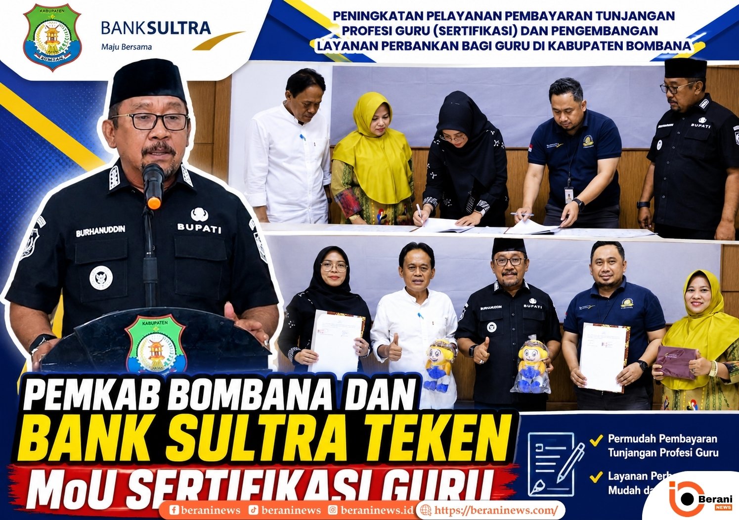 MoU Disdikbud-Bank Sultra Permudah Pembayaran Sertifikasi Guru di Bombana 5 MoU Disdikbud Bank Sultra Permudah Pembayaran Sertifikasi Guru di Bombana