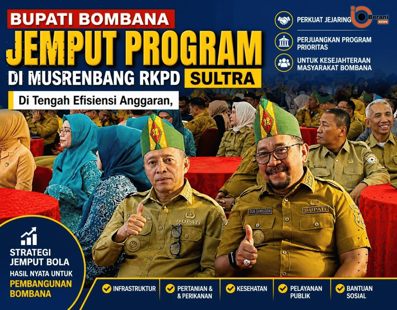 Bupati Bombana Jemput Program di Musrenbang RKPD Sultra