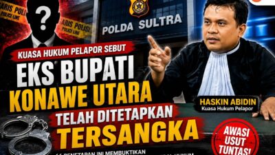 Kuasa Hukum Pelapor Sebut Eks Bupati Konawe Utara Jadi Tersangka