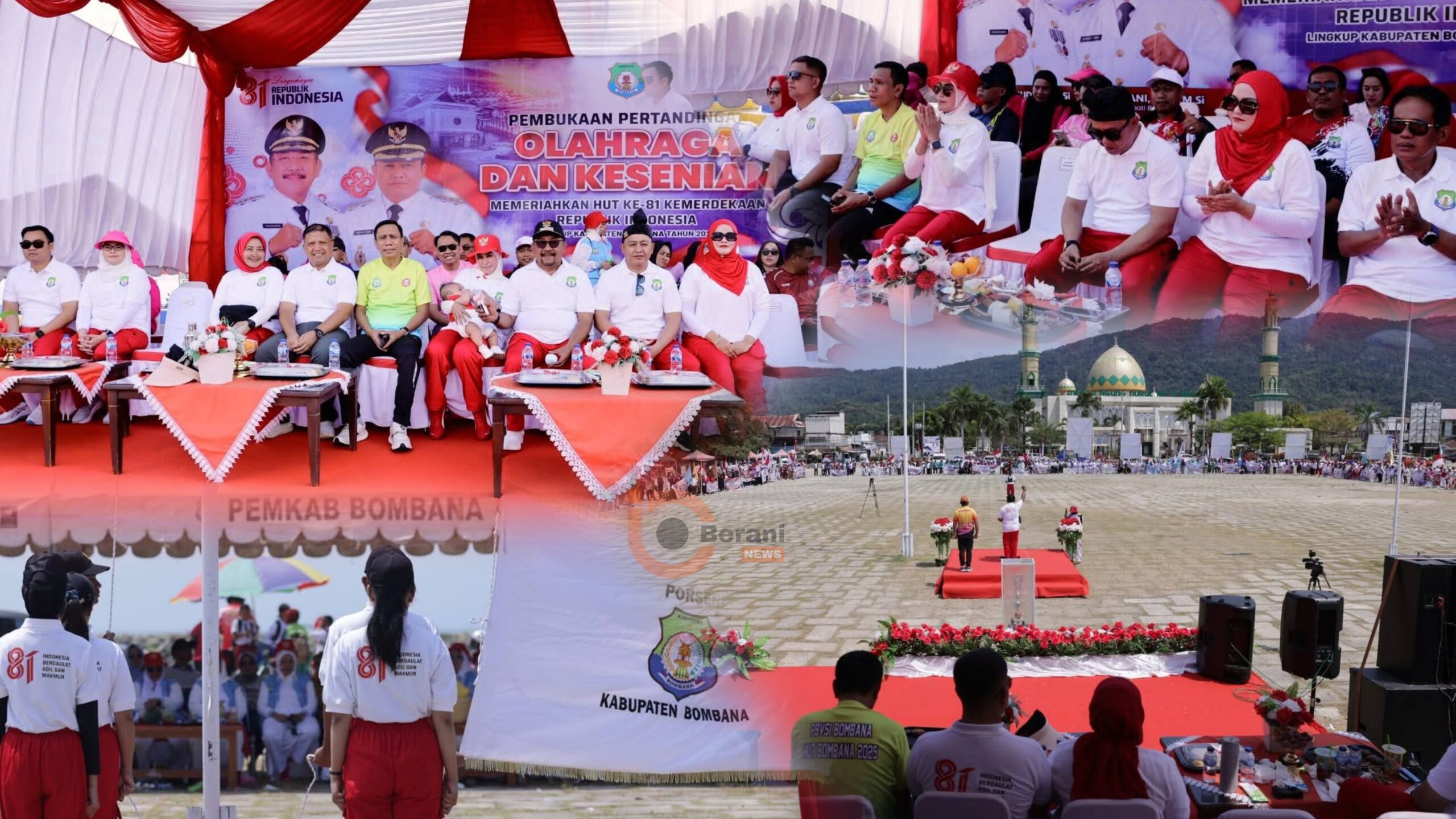 Bupati Bombana membuka Porseni antar-OPD dan kecamatan dalam rangka HUT ke-81 RI