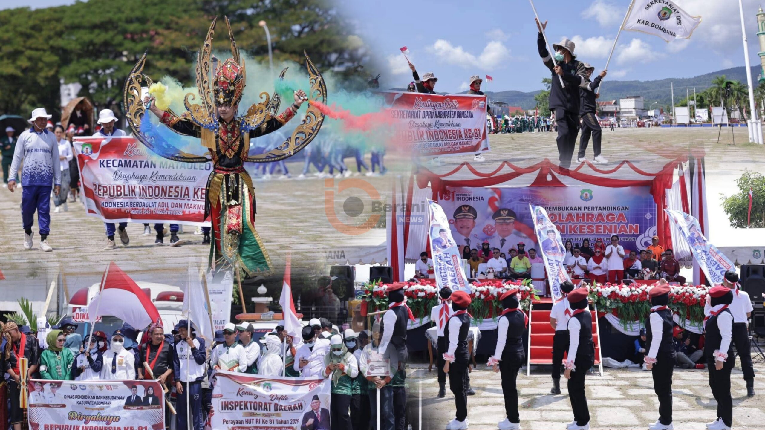 Bupati Bombana membuka Porseni antar-OPD dan kecamatan dalam rangka HUT ke-81 RI