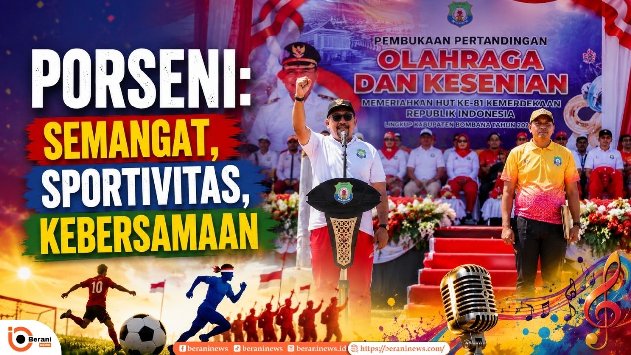 Bupati Bombana membuka pertandingan olahraga dan kesenian dalam rangka HUT ke-81
