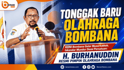 H. Burhanuddin resmi memimpin KONI Bombana setelah Musorkablub, Iskandar mundur demi persatuan olahraga
