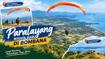 Penerbangan Perdana Paralayang di Bukit Langkapa Buka Potensi Wisata Baru Bombana