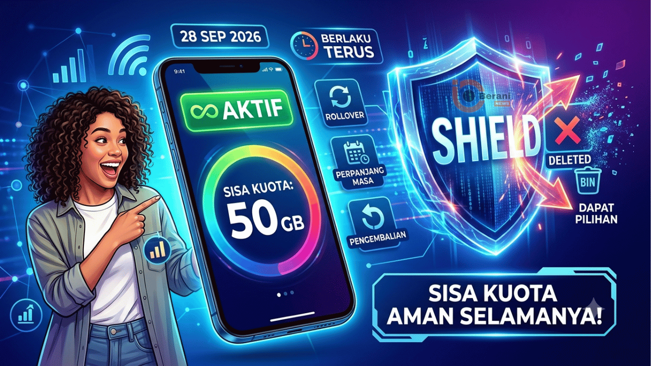 Ilustrasi sisa kuota internet pelanggan yang mendapat perlindungan baru